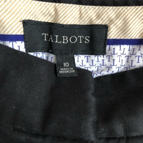 Talbots Black Curvy Relaxed Cropped Chino Pants - Picture 3 of 8